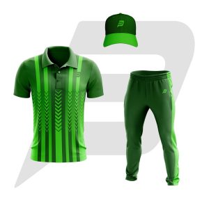Custom Cricket Uniform Green Arrows Design