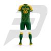 Custom Soccer Uniform Green Yellow Pattern Sublimation Design