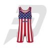 Custom Wrestling Uniform Singlet American Flag Design