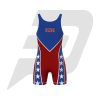 Custom Wrestling Uniform Singlet American Flag pattern