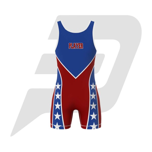 Custom Wrestling Uniform Singlet American Flag pattern