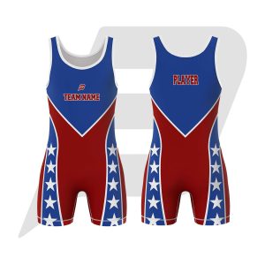 Custom Wrestling Uniform Singlet American Flag pattern
