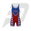 Custom Wrestling Uniform Singlet American Flag pattern