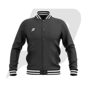 Custom Bomber Varsity Jacket Black Body with custom Logo