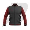 Custom Bomber Varsity Jacket Black Body & Red Sleeves with custom Logo