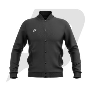 Custom Bomber Varsity Jacket Black Body with custom Logo