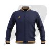 Custom Bomber Varsity Jacket Blue Body with custom Logo