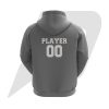 Custom Hoodie Grey Body With White Stripes Design