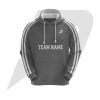 Custom Hoodie Grey Body With White Stripes Design