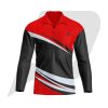 Custom Polo T Shirt Full Sleeves Black Body Red & White Sublimation Design