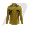 Custom Polo T Shirt Full Sleeves Mustard Body With Black & White Sublimation Desig