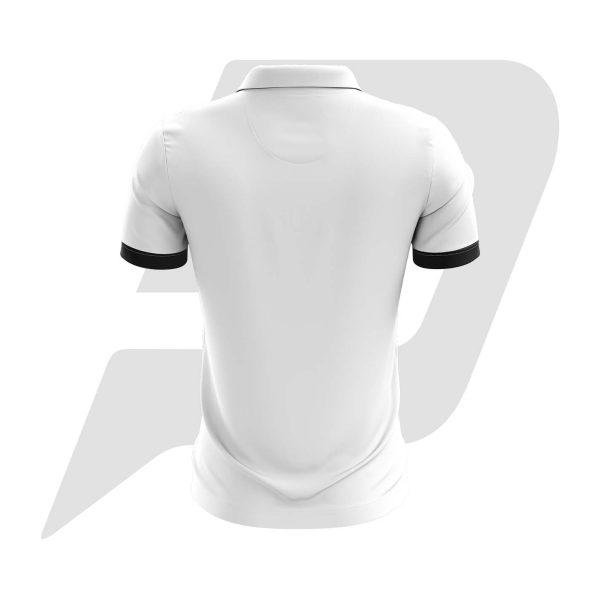 Custom Polo T-Shirt Grey Side Panel with Red & Black Lines