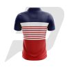 Custom Polo T-Shirt Red Blue & White Lines