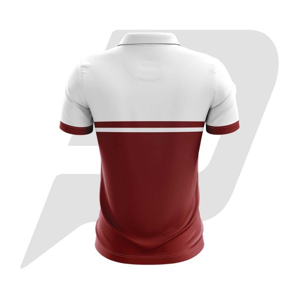 Custom Polo T-Shirt Red & White Stripes