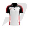 Custom Polo T-Shirt White Body with Red & Black Design