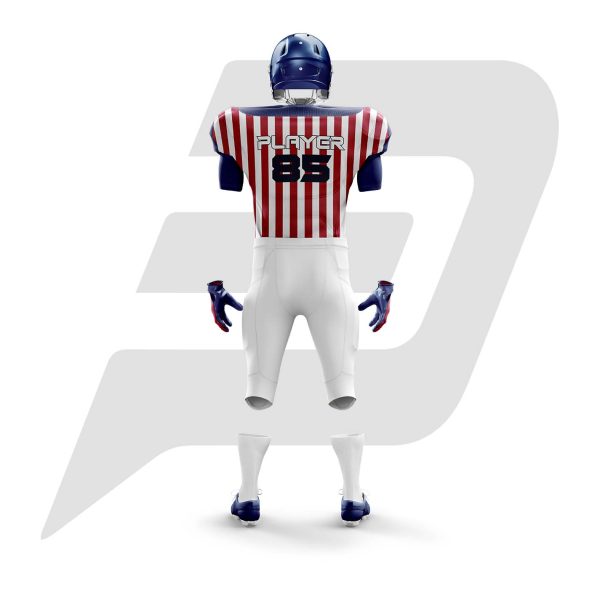 Custom Football Uniform American Flag Jersey Design With White Pant