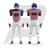Custom Football Uniform American Flag Jersey Design With White Pant