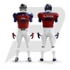 Custom Football Uniform Blue & Red Jersey Design With White Pant