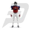 Custom Football Uniform Blue & Red Jersey Design With White Pant