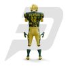 Custom Football Uniform Golden Body With Green Sublimation Design