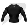 Custom Rash Guard- Compression Shirt Black Body Full Sleeves