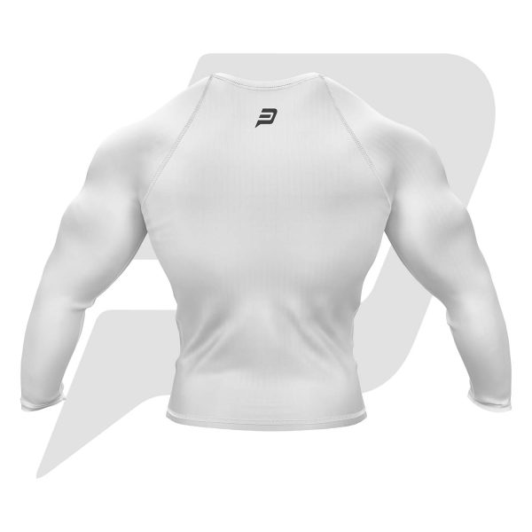 Custom Rash Guard- Compression Shirt White Body Full Sleeves
