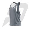 Custom GYM Tank Top For Men Grey Front custom gym tank top, custom tank top, custom gym tank top for men