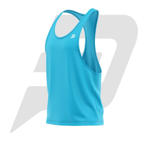Custom GYM Tank Top For Men Sky Blue Front custom gym tank top, custom tank top, custom gym tank top for men