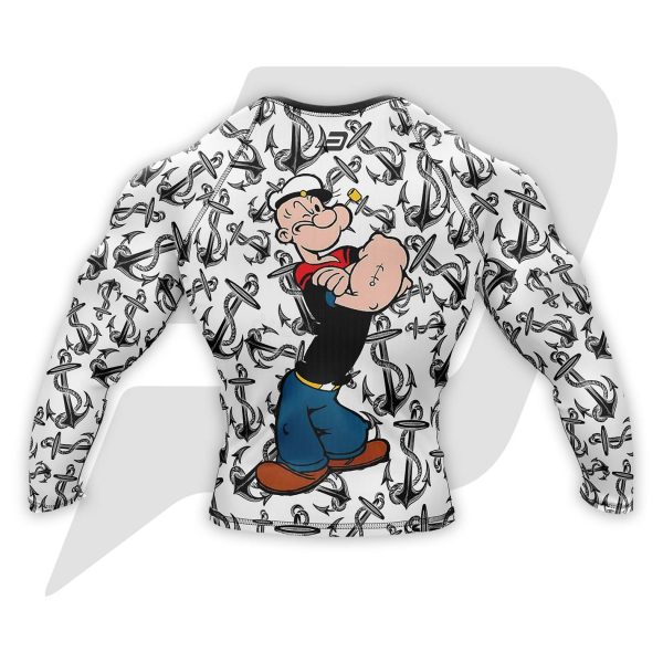 Custom Rash Guard- Compression Shirt Popeye Sublimation Design Full Sleeves