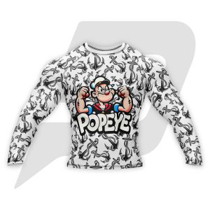 Custom Rash Guard- Compression Shirt Popeye Sublimation Design Full Sleeves