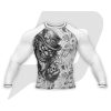 Custom Rash Guard- Compression Shirt WIth Skull & Magician Sublimation Design Full Sleeve Front View Custom Rash Guard- Compression Shirt Magician & Skull Sublimation Design Full Sleeves