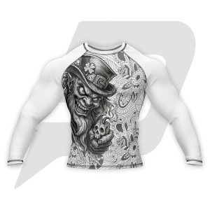 Custom Rash Guard- Compression Shirt Magician & Skull Sublimation Design Full Sleeves