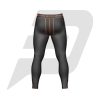 Custom Men Compression Pant Black Color With Orange Interlocked Flat Seams