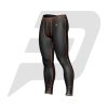 Custom Men Compression Pant Black Color With Orange Interlocked Flat Seams