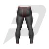 Custom Men Compression Pant Black Color With Red Interlocked Flat Seams