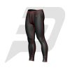 Custom Men Compression Pant Black Color With Red Interlocked Flat Seams