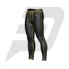 Custom Men Compression Pant Black Color With Yellow Interlocked Flat Seams
