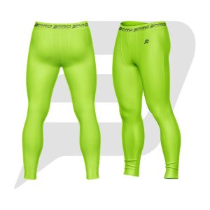 Custom Men Compression Pant Green Color