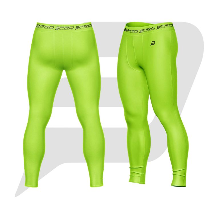 Custom Men Compression Pant Green Color