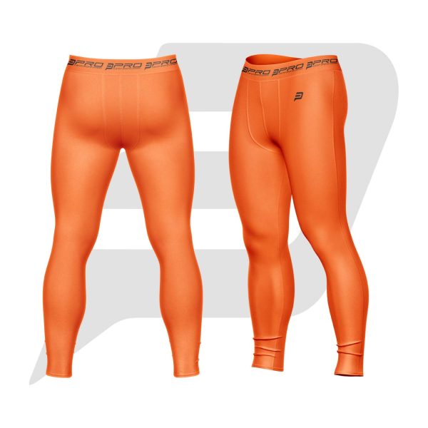 Custom Men Compression Pant Orange Color