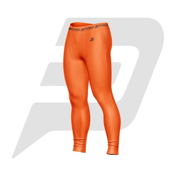 Custom Men Compression Pant Orange Color