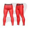 Custom Men Compression Pant Black Color With Red Interlocked Flat Seams & Waist Band