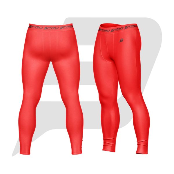 Custom Men Compression Pant Red Color