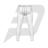 Custom Men Compression Pant White Color With Black Interlocked Flat Seams