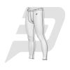 Custom Men Compression Pant White Color With Black Interlocked Flat Seams