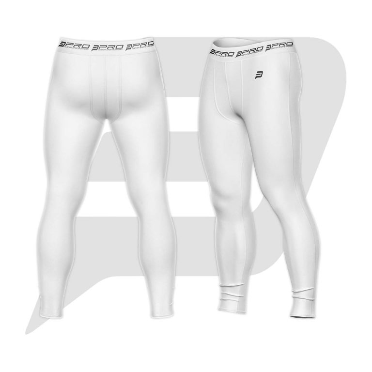 Custom Men Compression Pant White