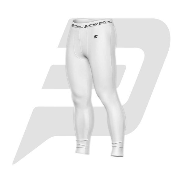 Custom Men Compression Pant White